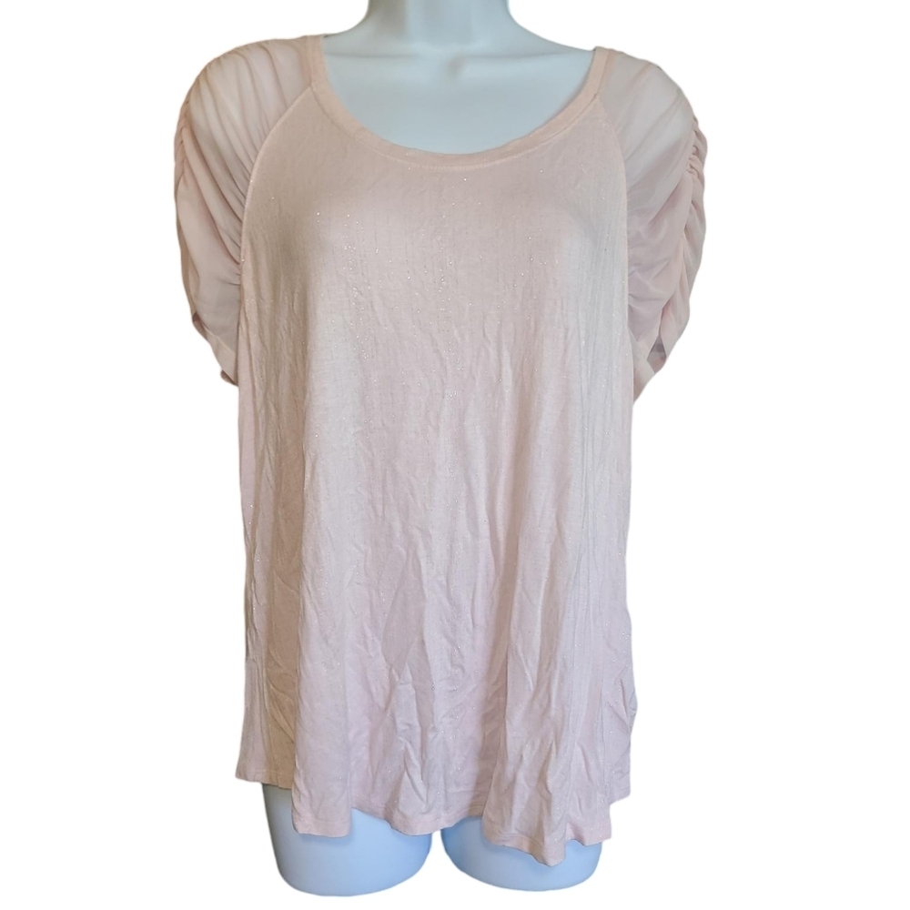 JENNIFER LOPEZ Ruched Sleeves Blouse L